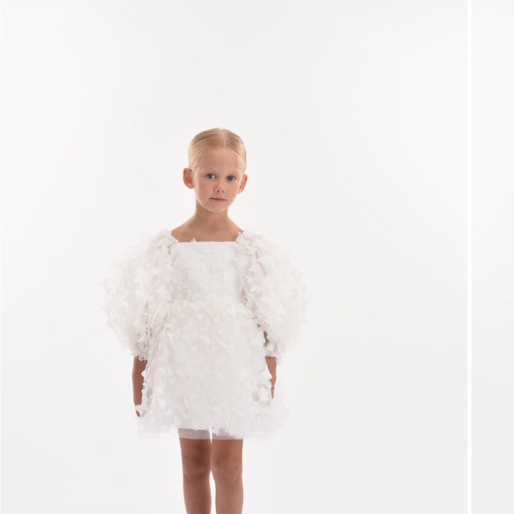 Elegant White Kids Formal Dress